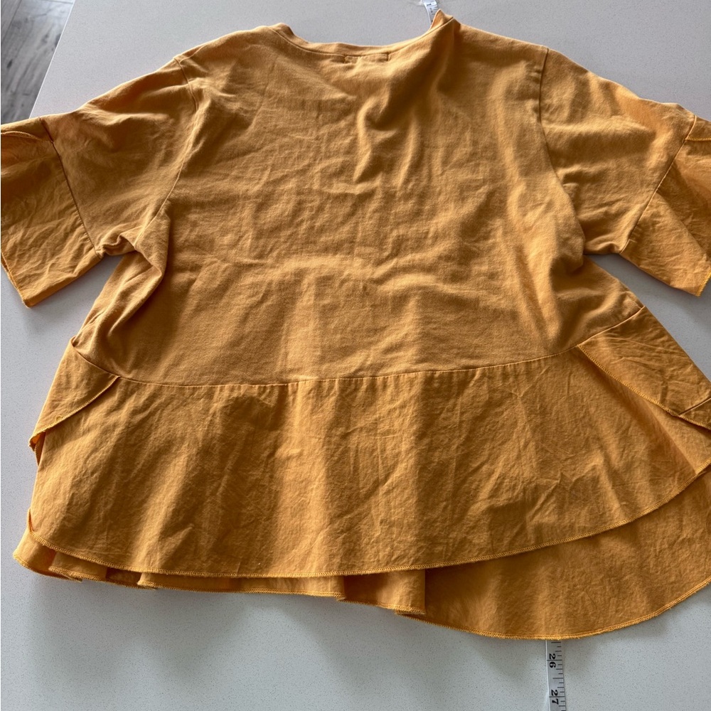 Love Notes Ruffle Sleeve Top - Tan - Picture 6 of 6